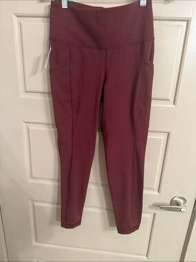 Banana Republic Burgundy High-Rise Leggings w pockets